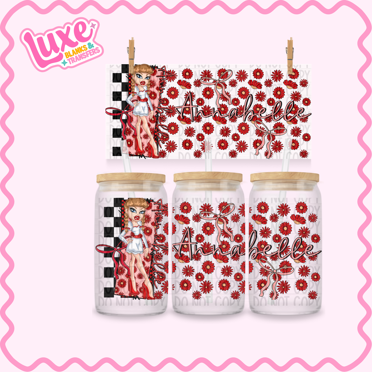 16oz UV DTF Wrap | Spooky Doll Brat | #3434