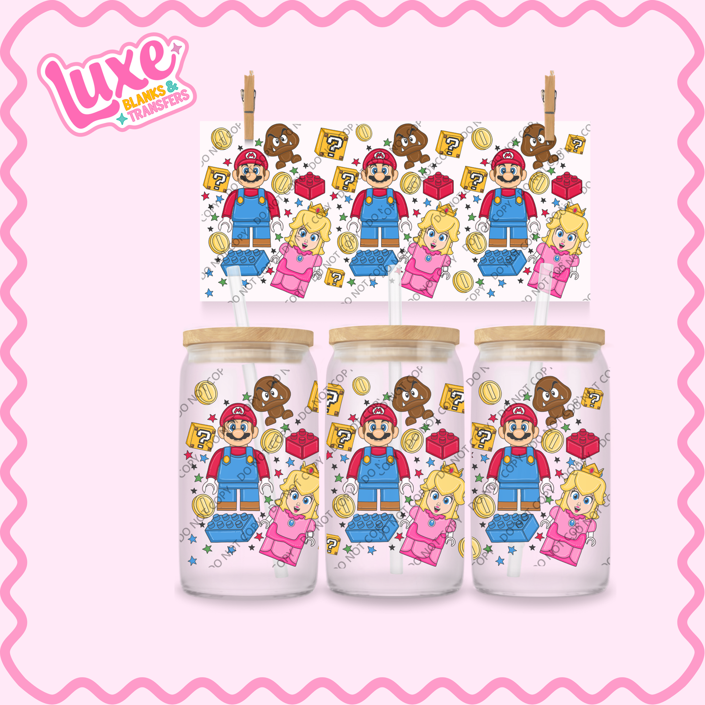 16oz UV DTF Wrap | Mar/io Lego | #2158