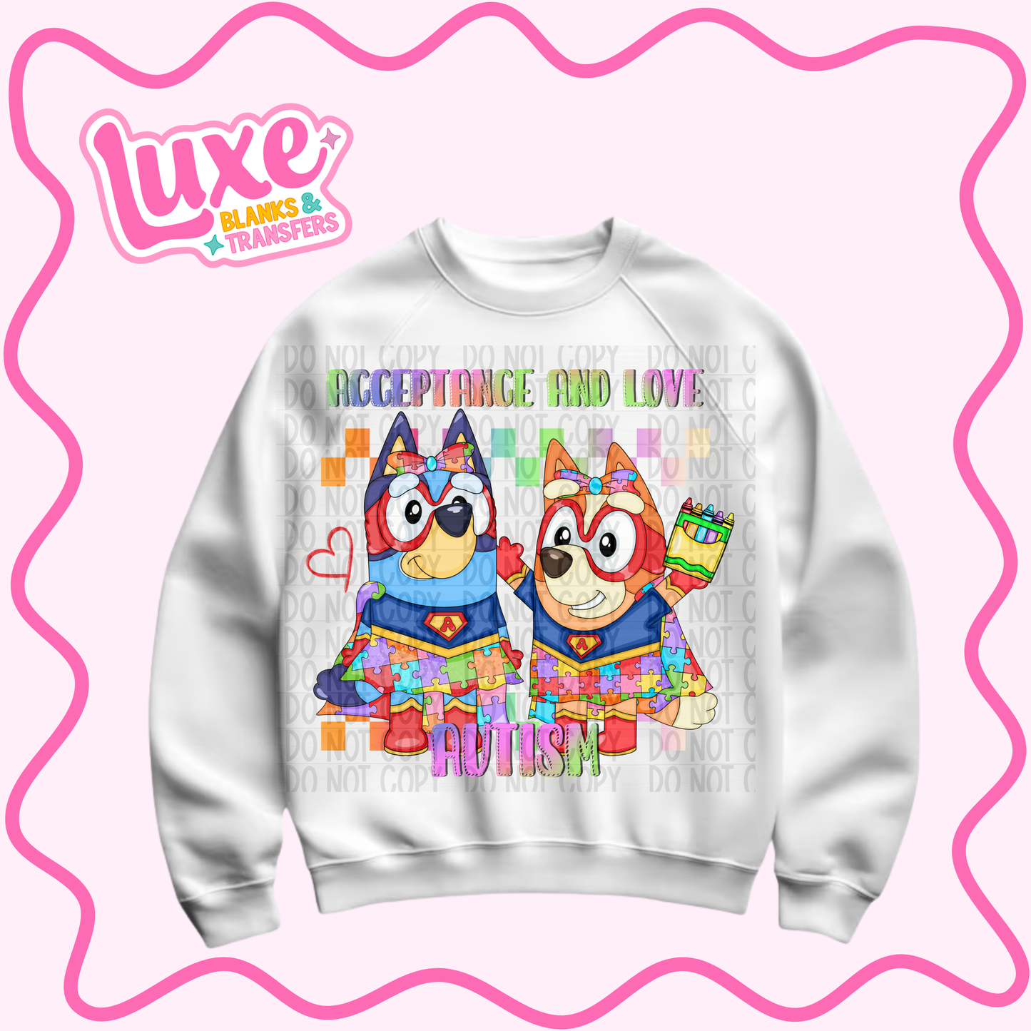 DTF Heat Transfer | Blu3-y Autism | #793