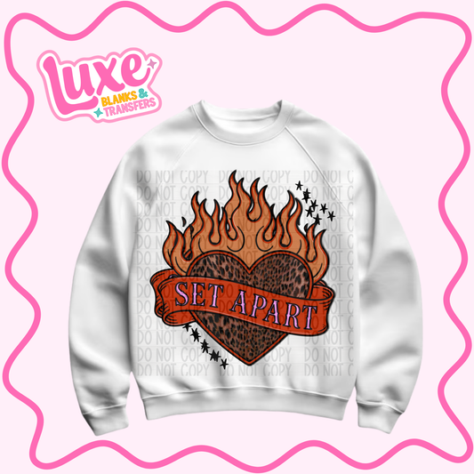 DTF Heat Transfer | Flame Heart | #1290