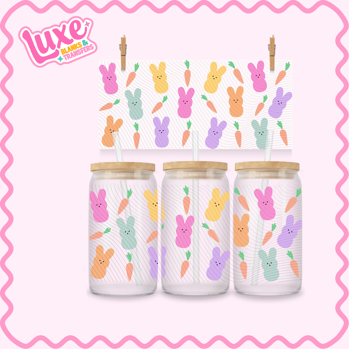 16oz UV DTF Wrap | Easter Pattern | #2947