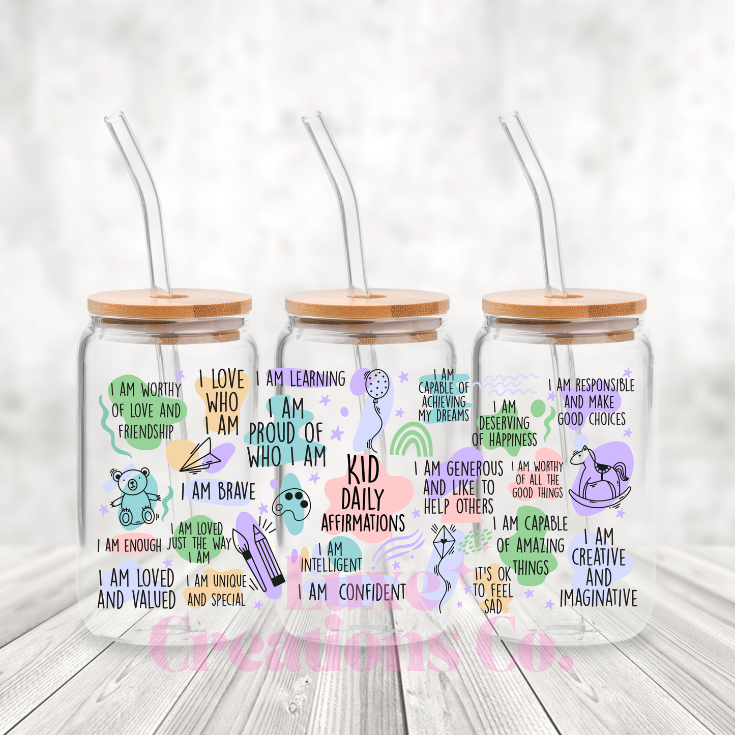 Kids Daily Affirmations UV DTF Wrap (#38)