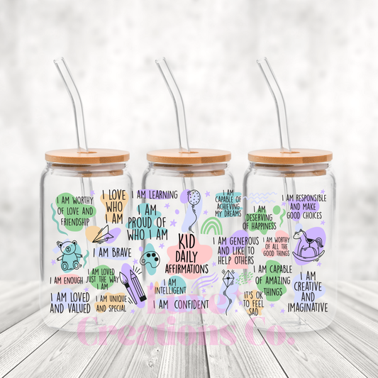 Kids Daily Affirmations UV DTF Wrap (#38)
