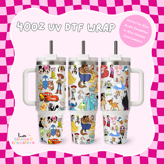 Characters 40oz UV DTF Wrap (#B65)