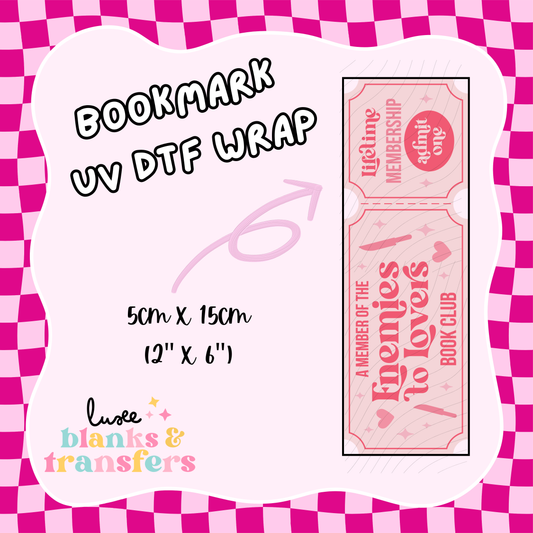 Bookmark UV DTF Wrap (#D08)