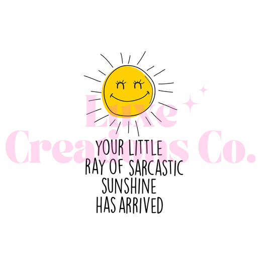 Ray of Sunshine UV DTF Decal