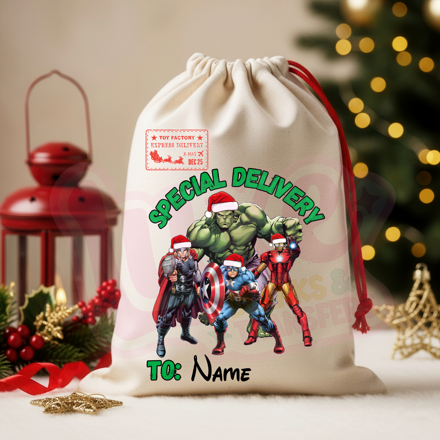 Heroes | Santa Sack DTF Heat Transfer | #66