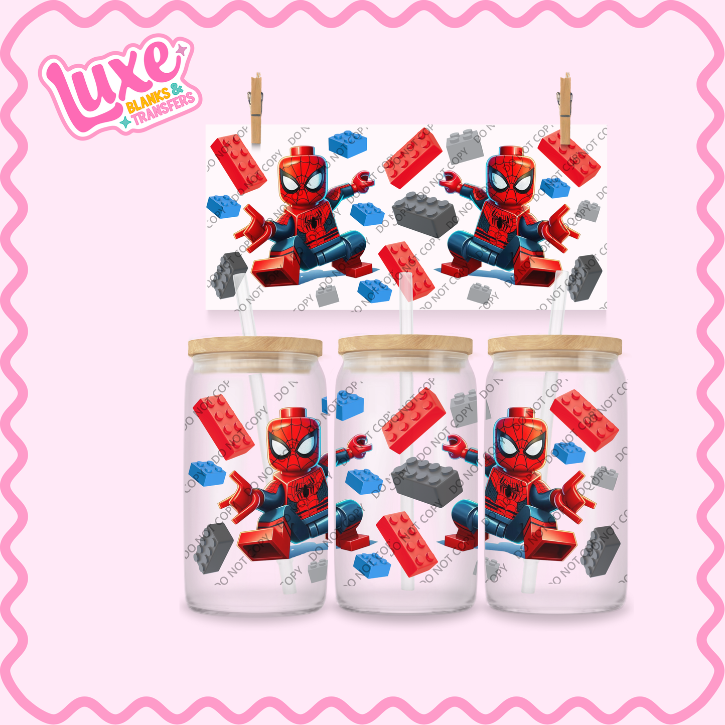 16oz UV DTF Wrap | Spidey Lego | #2162
