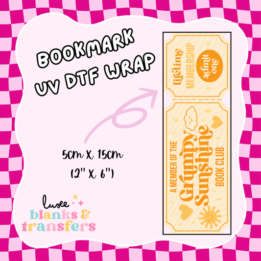 Bookmark UV DTF Wrap (#D11)