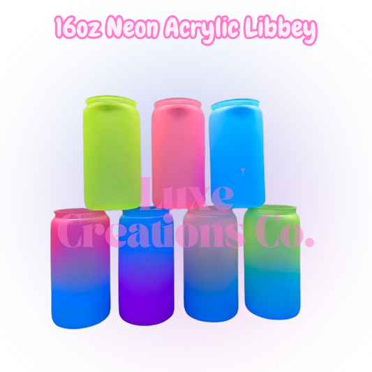 16oz Neon Acrylic Libbey