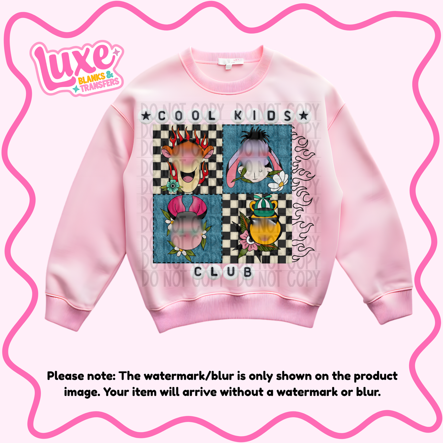 DTF Heat Transfer | Cool Kids Yellow Bear & Friends | #1338