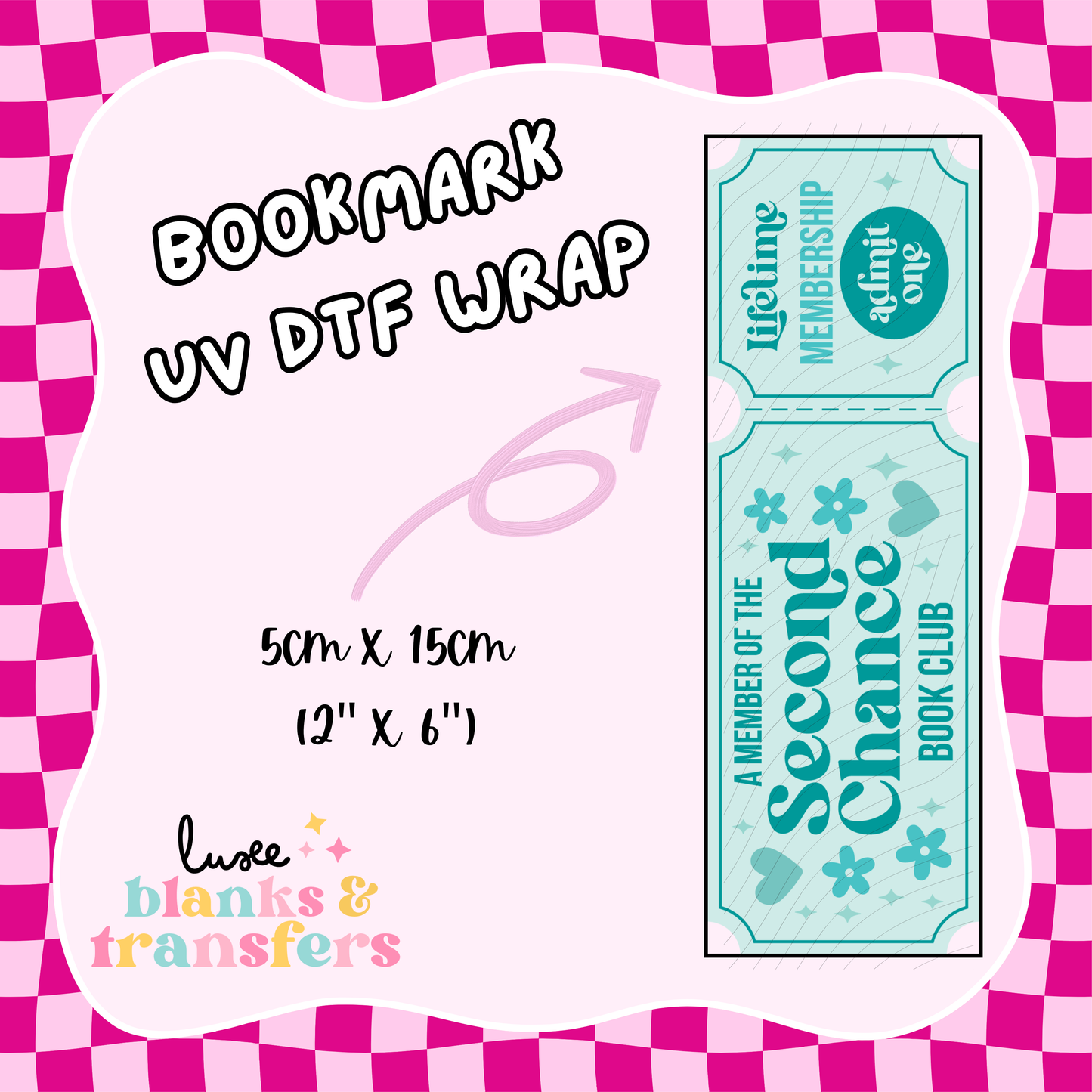 Bookmark UV DTF Wrap (#D12)