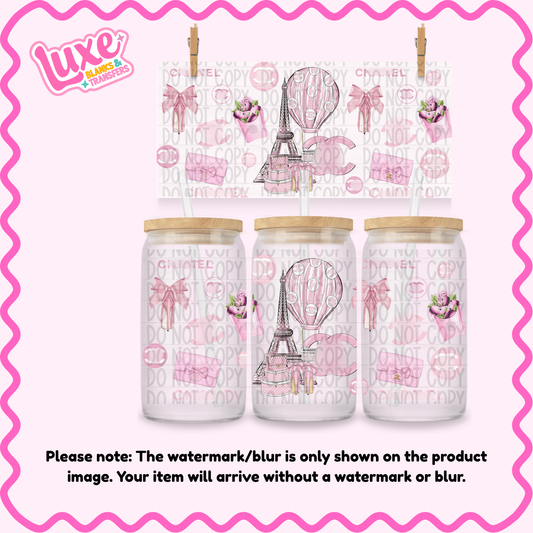 16oz UV DTF Wrap | C/C Paris Pink | #2026