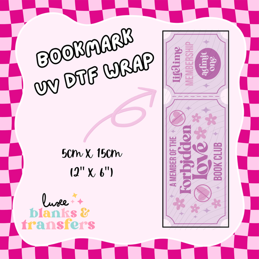 Bookmark UV DTF Wrap (#D13)