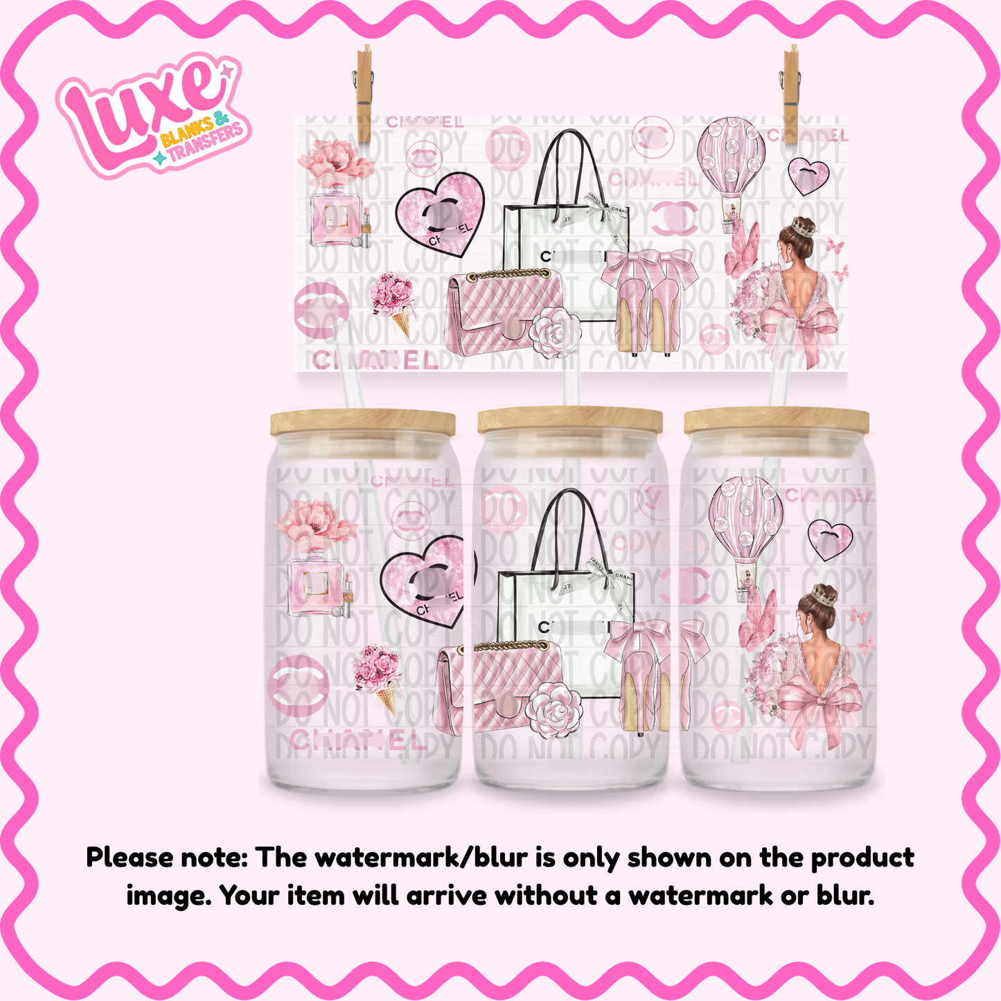 16oz UV DTF Wrap | C/C Pink | #2027