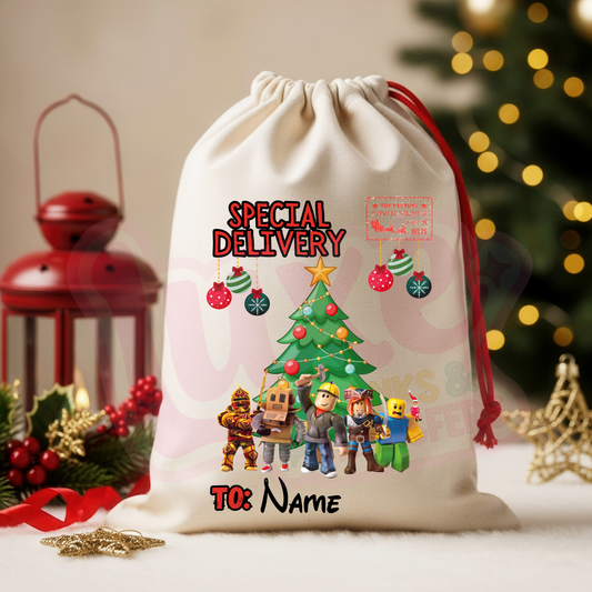 Blox Xmas Tree | Santa Sack DTF Heat Transfer | #70