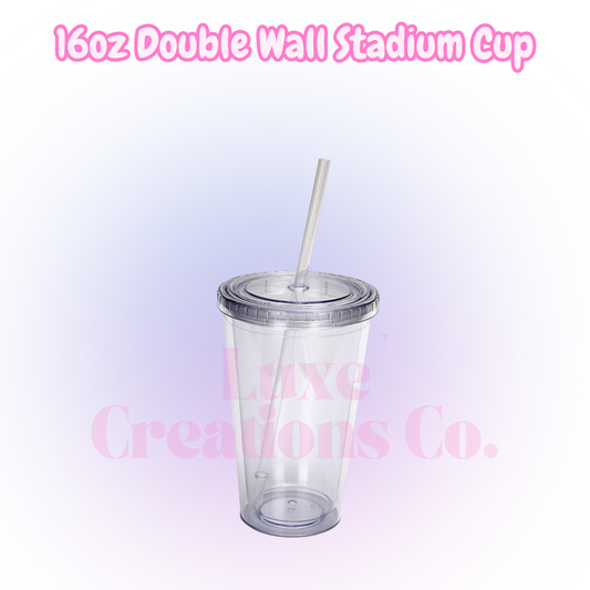 16oz Acrylic Stadium Snow Globe (Pre-Drilled)