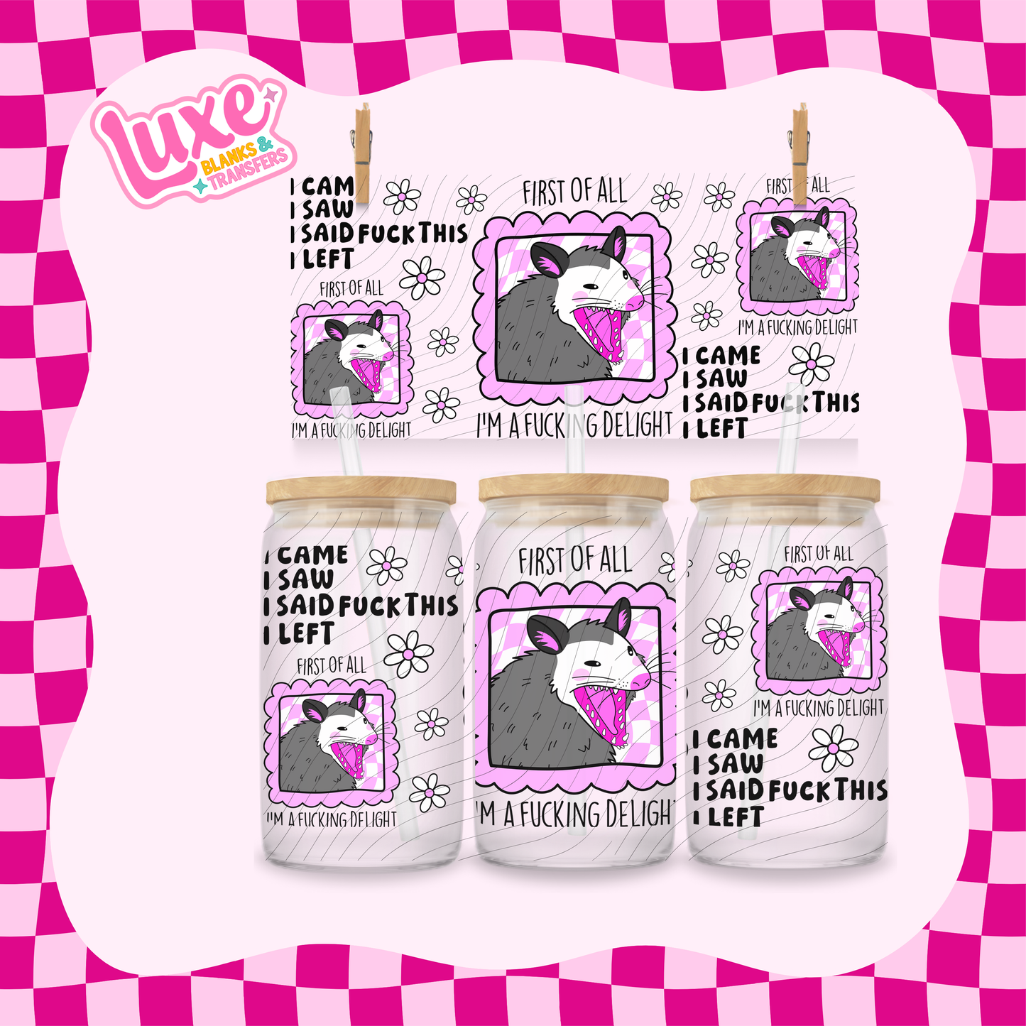 Funny Swear Wrap Delight | 16oz UV DTF Wrap | #1686