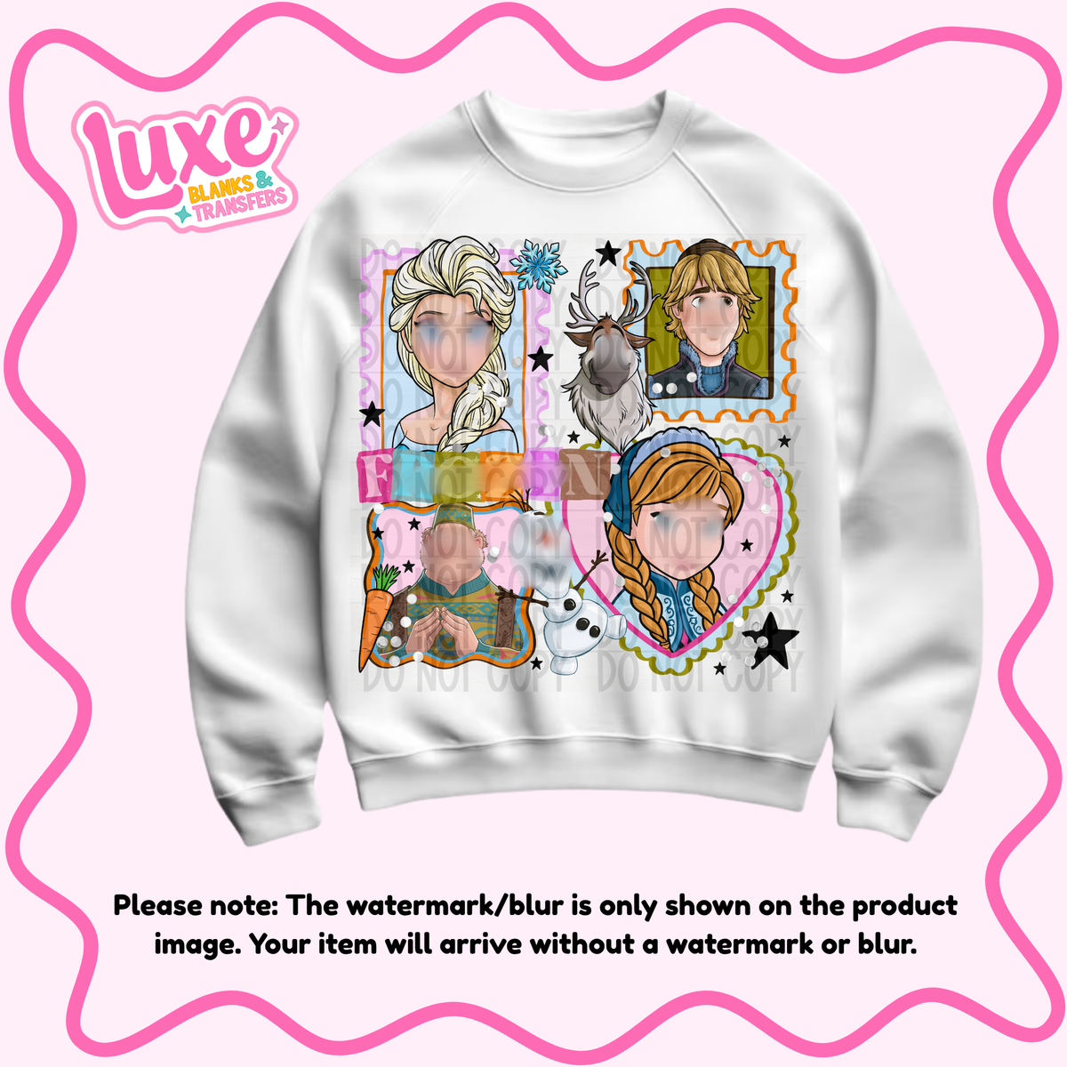 DTF Heat Transfer | 1ce Princess Stamps | #1340