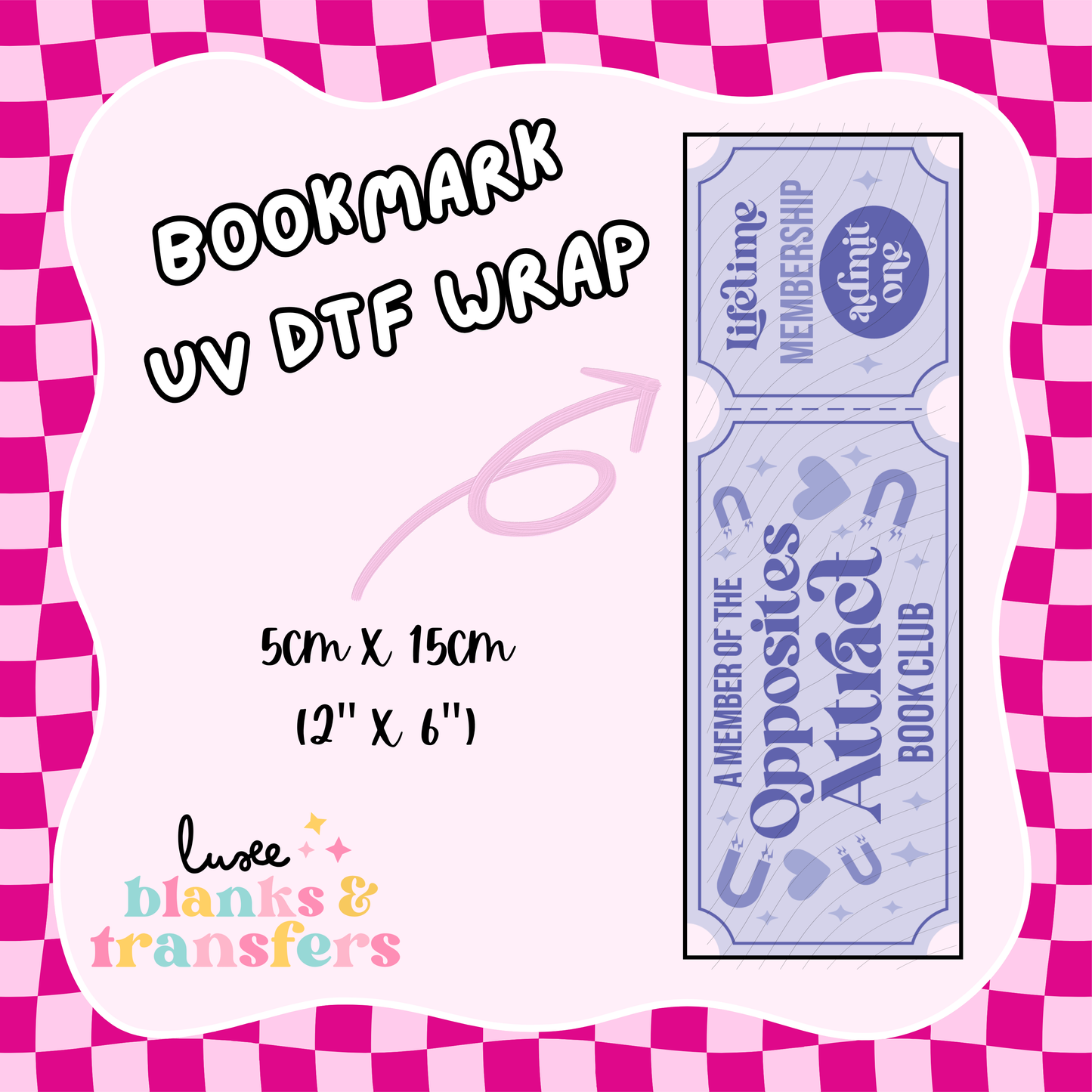 Bookmark UV DTF Wrap (#D15)