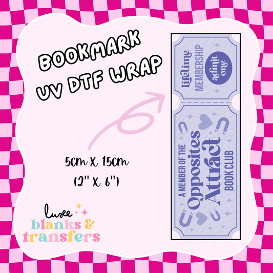 Bookmark UV DTF Wrap (#D15)