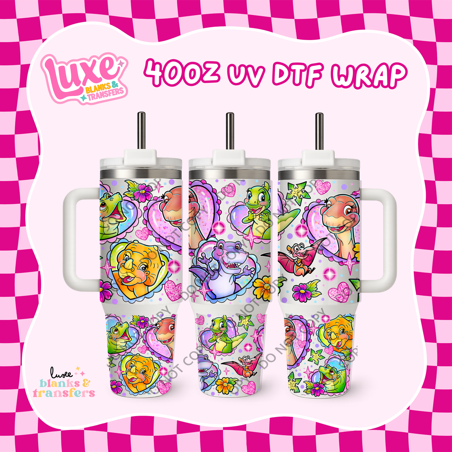 40oz UV DTF Wrap | Dinos | #B72