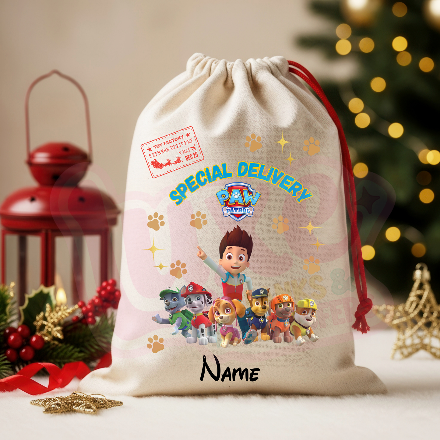 Paw Show | Santa Sack DTF Heat Transfer | #71