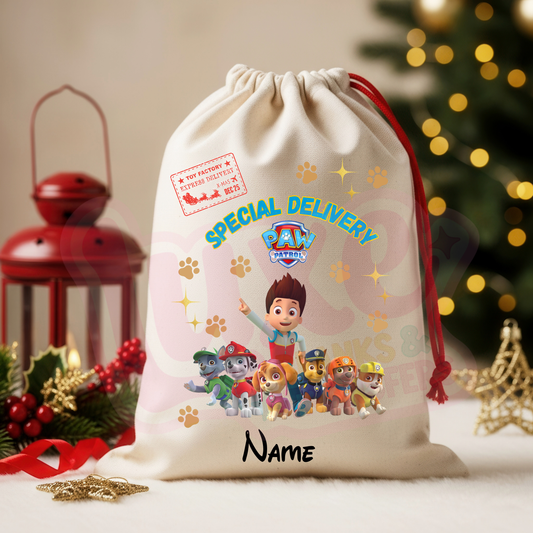 Paw Show | Santa Sack DTF Heat Transfer | #71