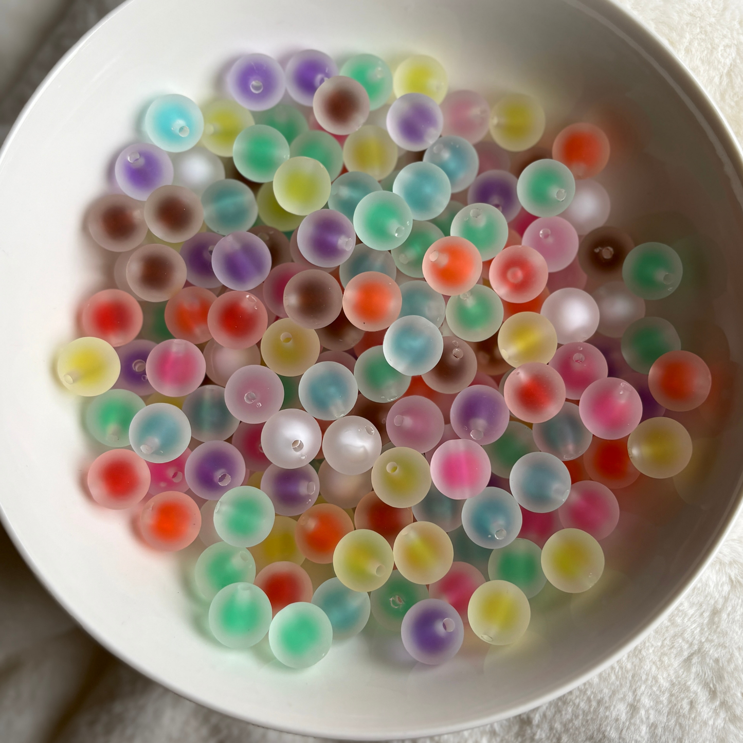 16mm Frosted Acrylic Bead (10pcs)