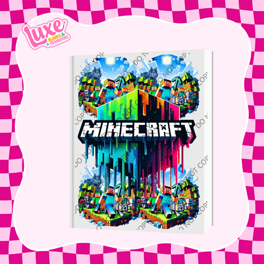 A5 Journal UV DTF Transfer | Mine Game 2 | #A78