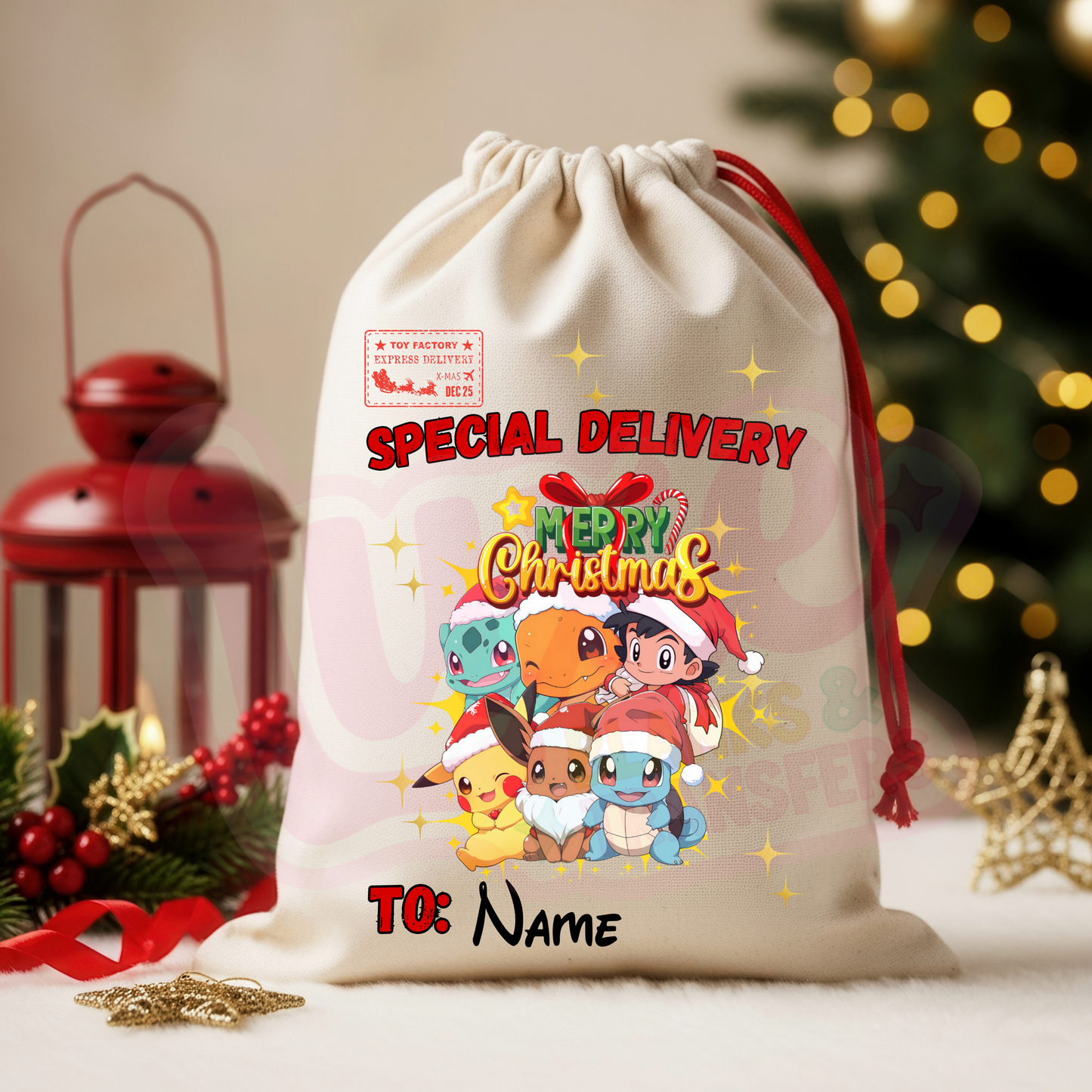 Pokè | Santa Sack DTF Heat Transfer | #72