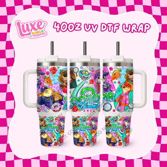 40oz UV DTF Wrap | Zoo Movie | #B74