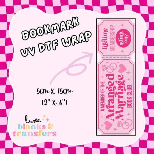 Bookmark UV DTF Wrap (#D17)