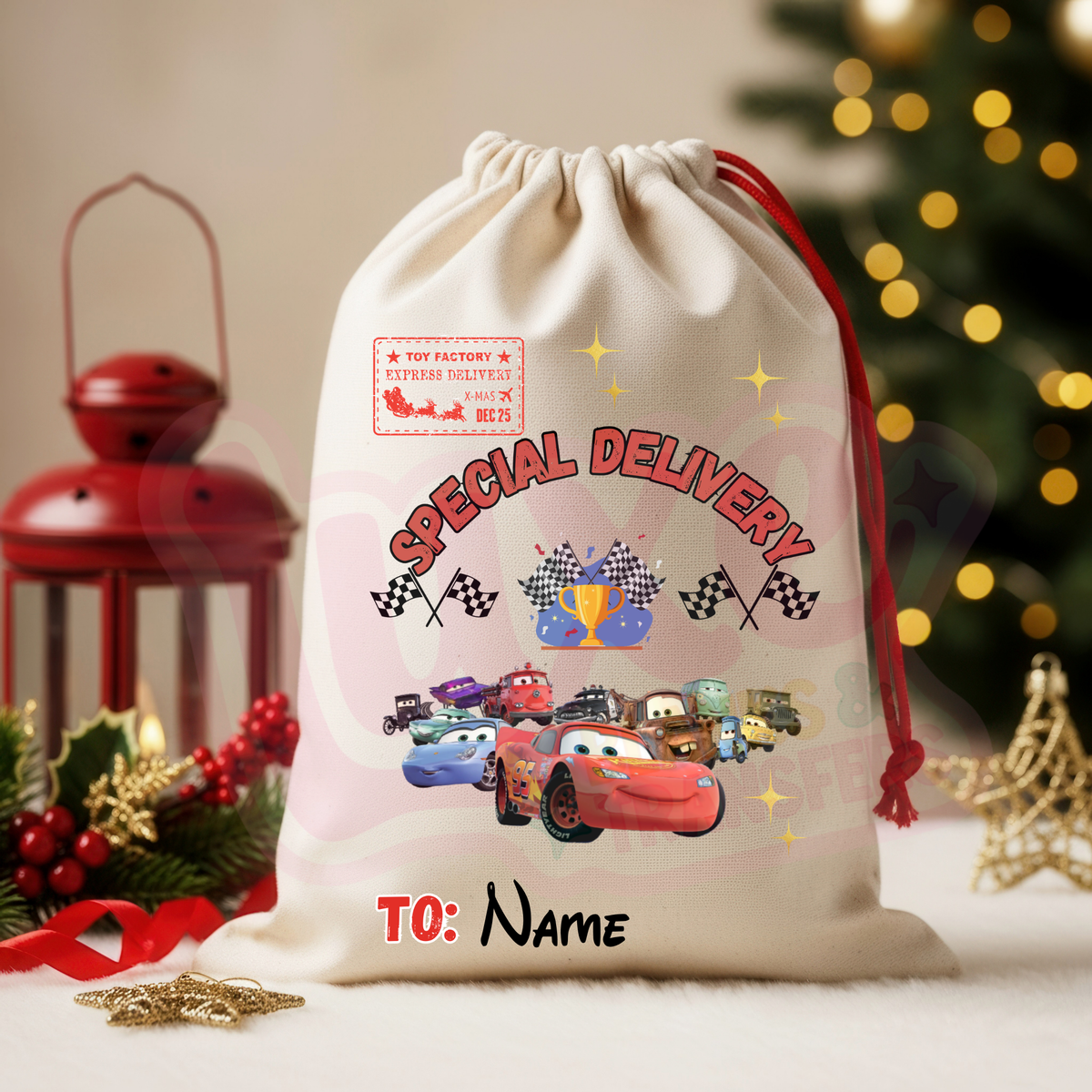 Race Car | Santa Sack DTF Heat Transfer | #75