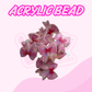 Flatback Acrylic Bead | Pink Bow