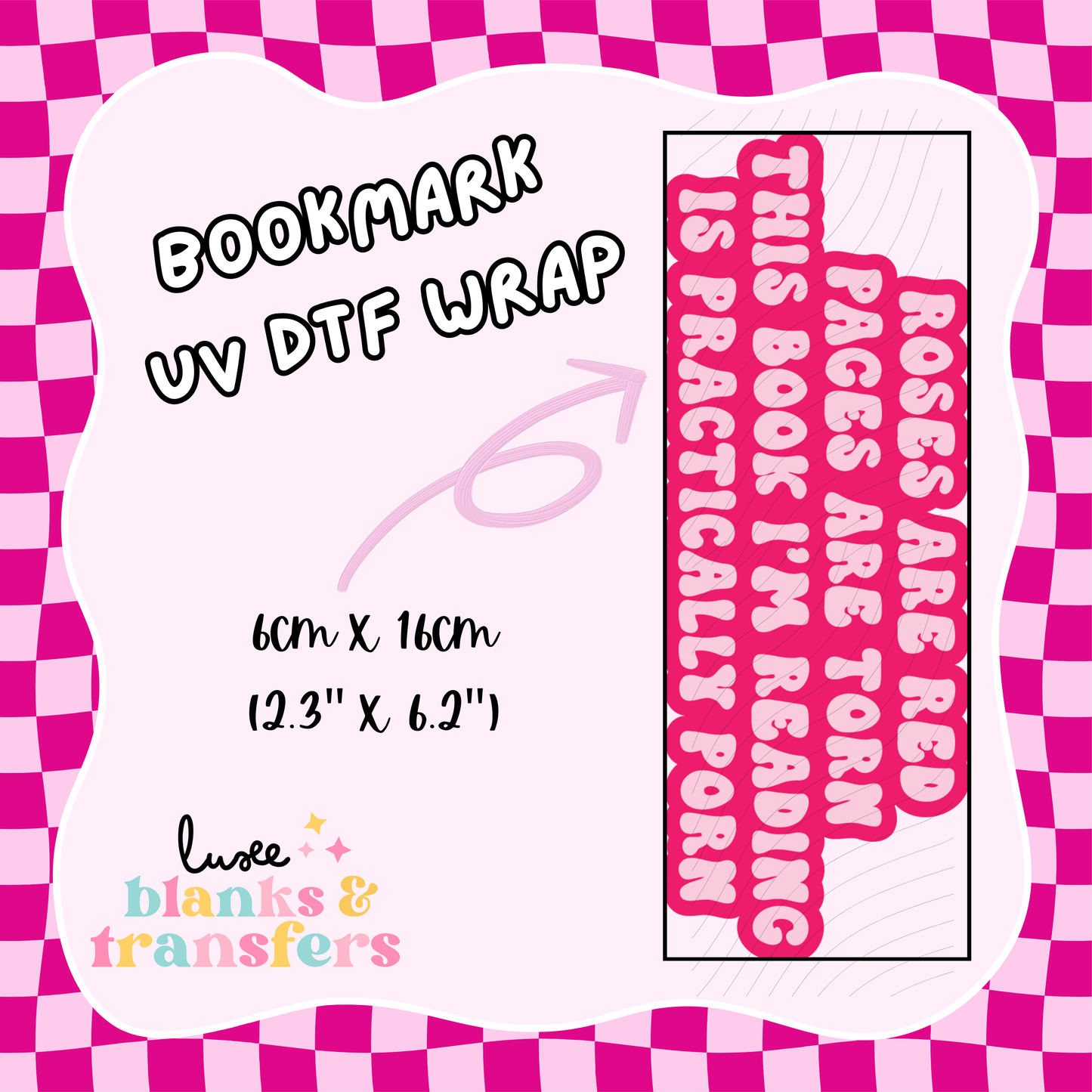 Bookmark UV DTF Wrap (#D19)