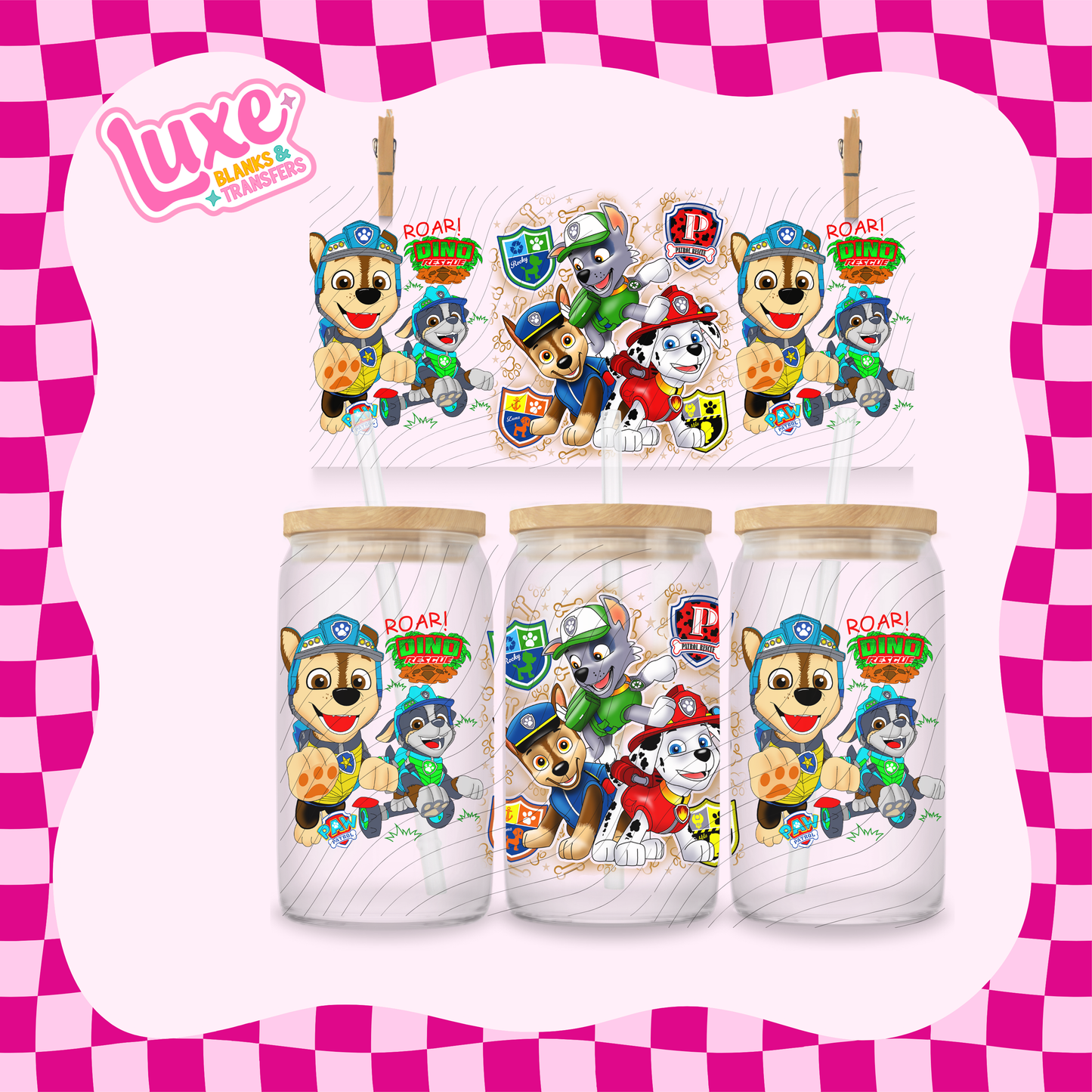 Paw Show Friends | 16oz UV DTF Wrap | #1690