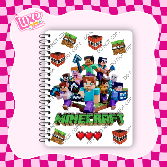 A5 Journal UV DTF Transfer | Mine Game Kids | #A81