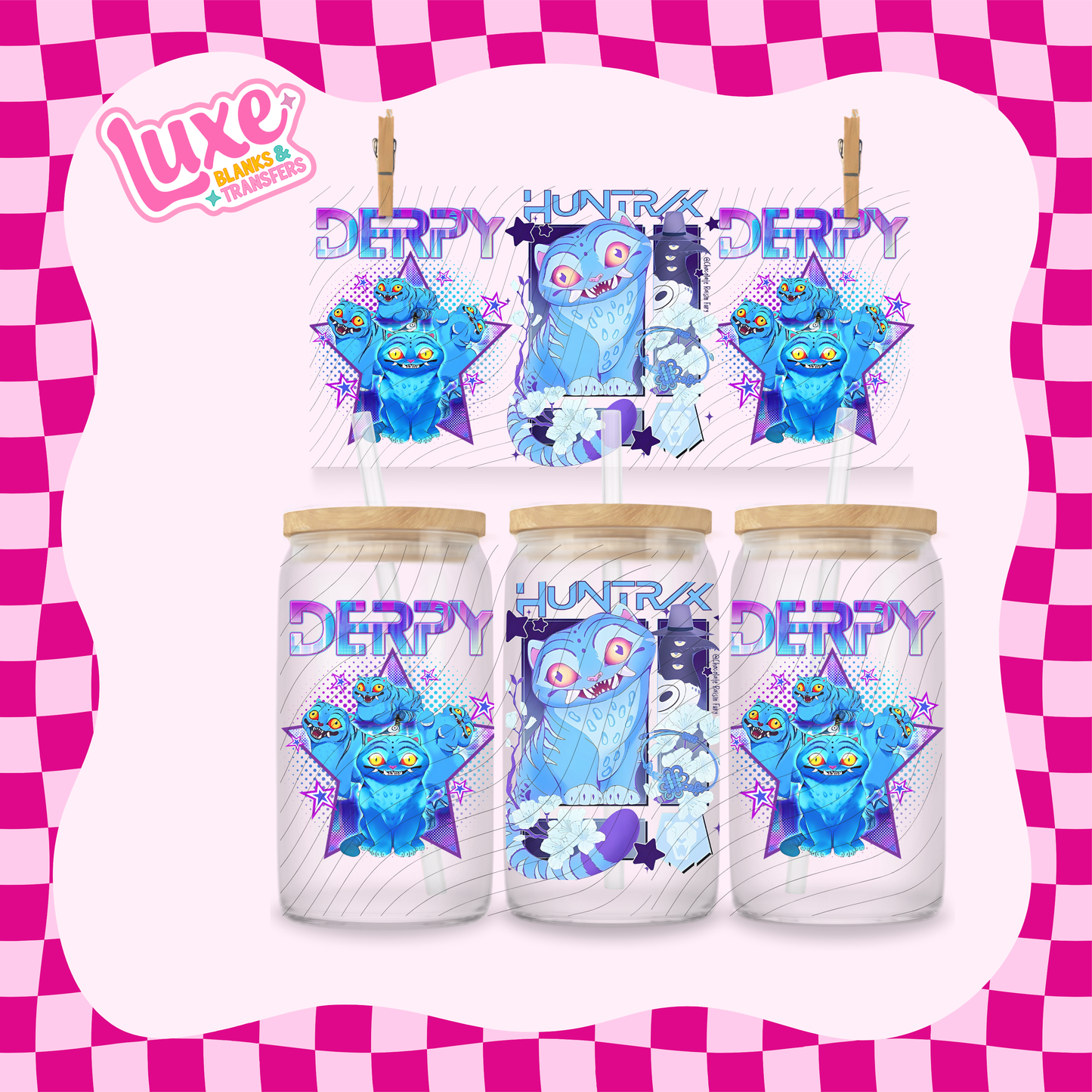 Derpy Star | 16oz UV DTF Wrap | #1691