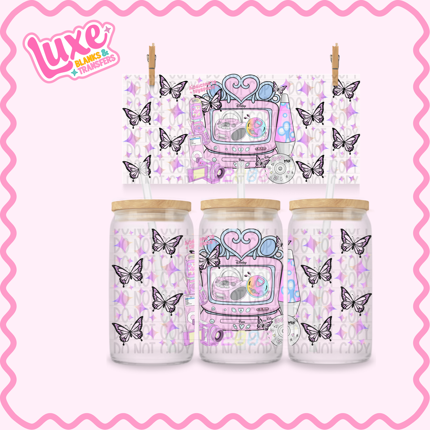 16oz UV DTF Wrap | Y2K TV | #3448