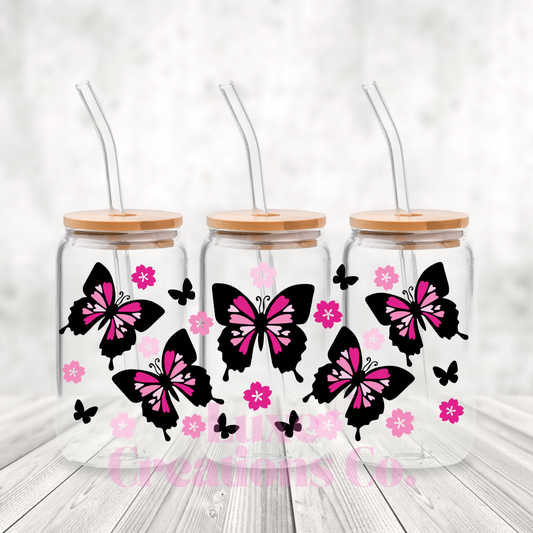 Pink Butterflies UV DTF Wrap (#104)