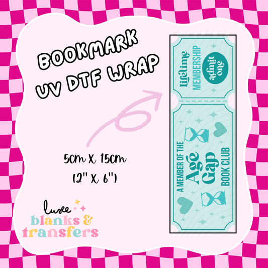 Bookmark UV DTF Wrap (#D21)