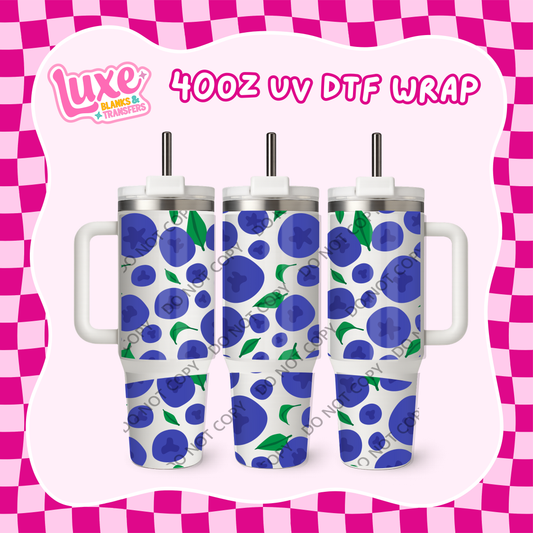 40oz UV DTF Wrap | Blueberries | #B78