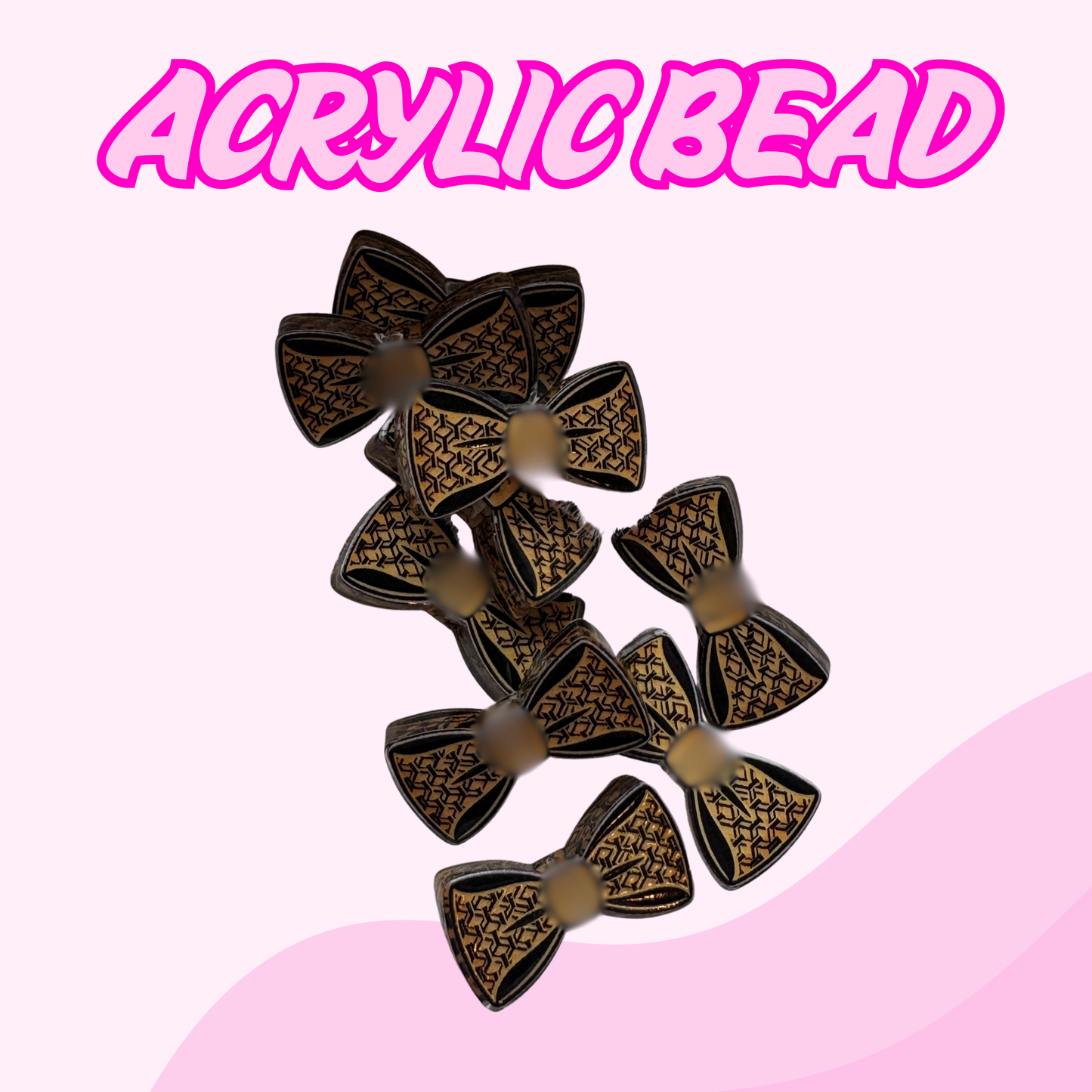 Flatback Acrylic Bead | Luxury Bow
