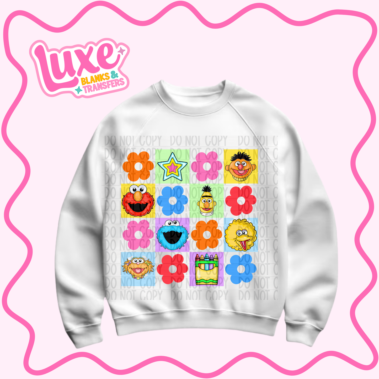 DTF Heat Transfer | Sesame St. Squares | #808