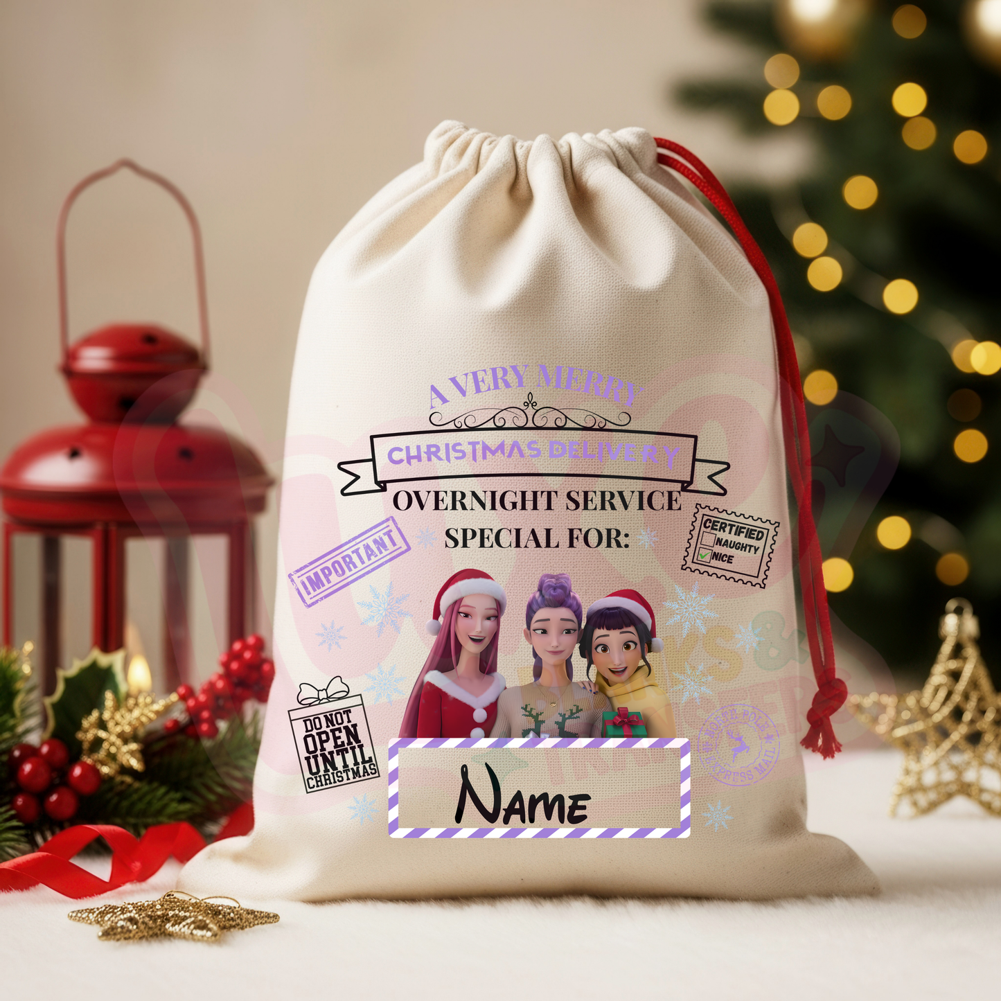 K-Pop 3 | Santa Sack DTF Heat Transfer | #78