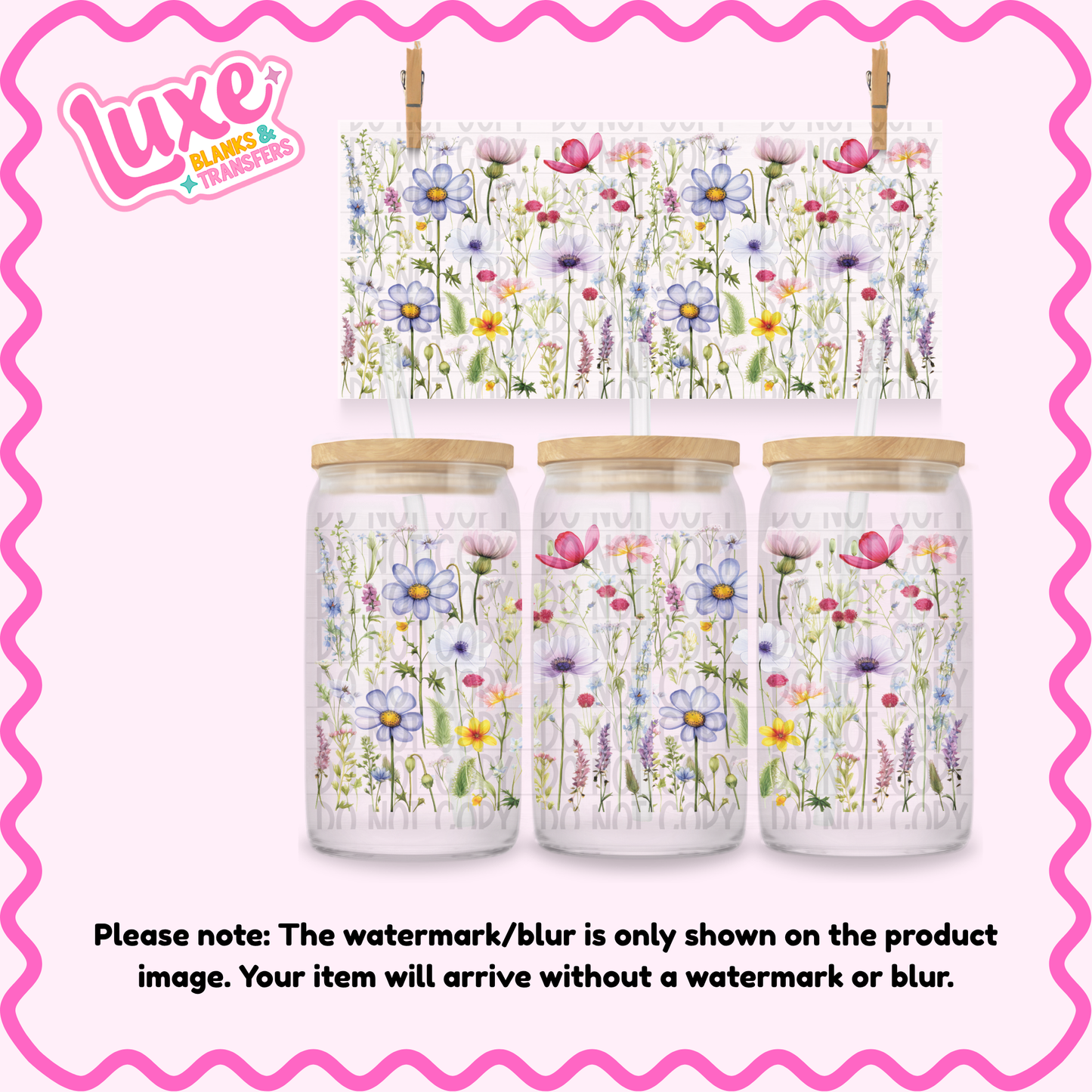 16oz UV DTF Wrap | Flowers | #3921