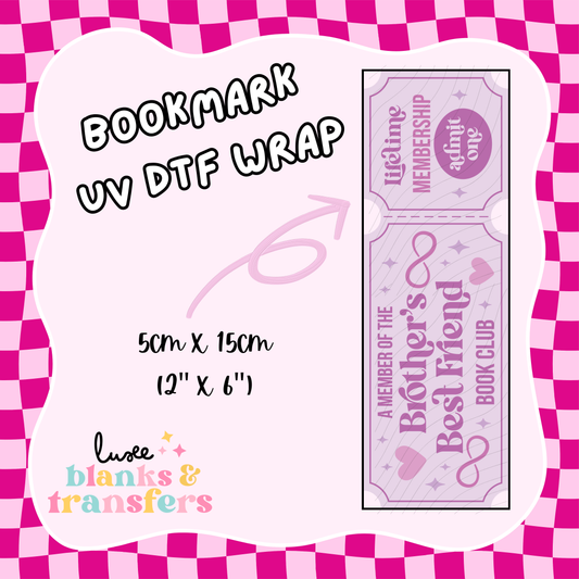 Bookmark UV DTF Wrap (#D22)