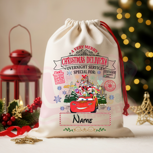 Car & Friends | Santa Sack DTF Heat Transfer | #06