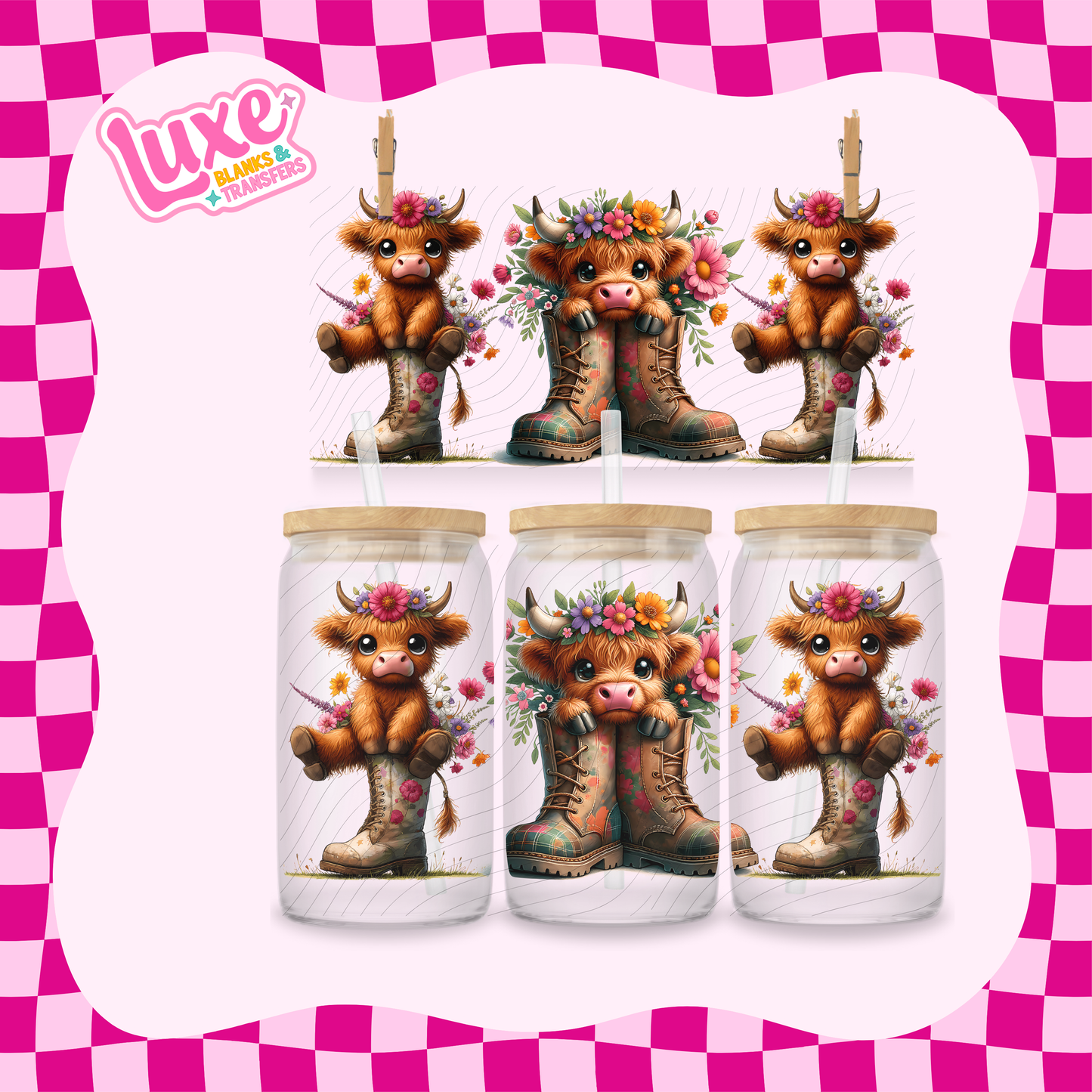 Highland Boots | 16oz UV DTF Wrap | #1622